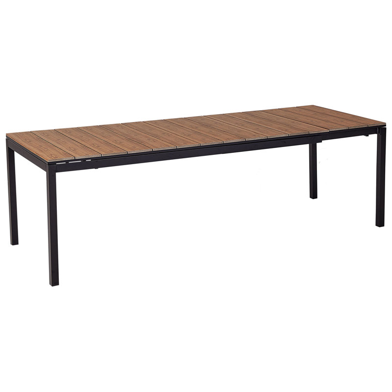 Ricards Rectangular Extendable Outdoor Dining Table , 78cm cm W 35.4cm cm D, Brown/Black