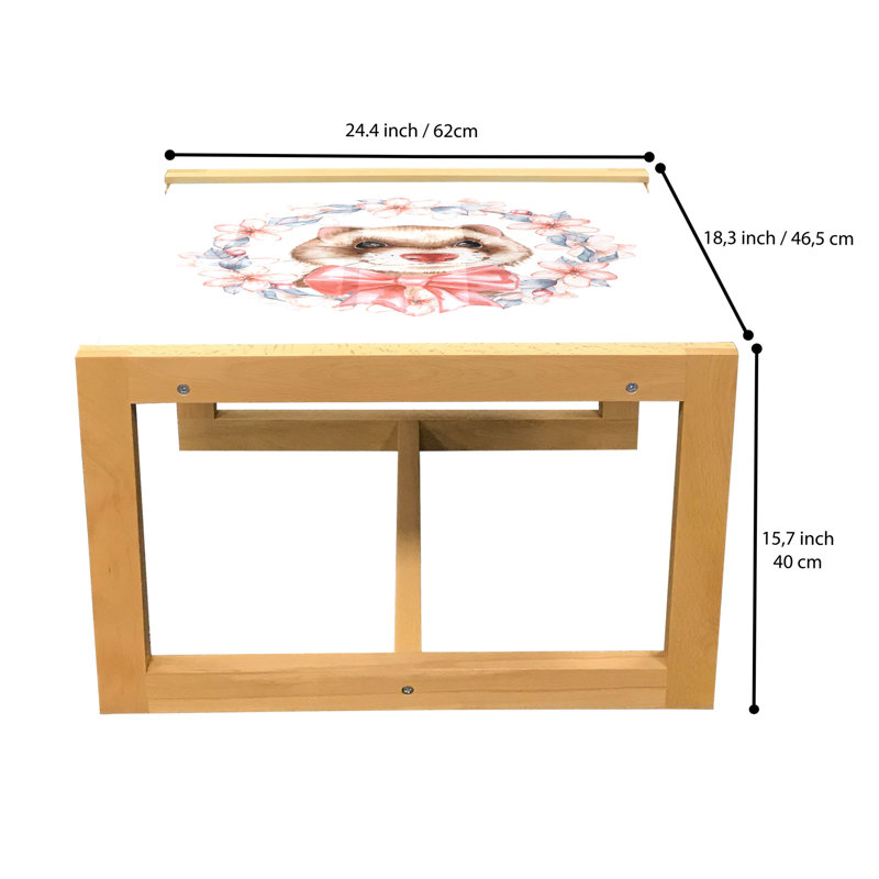 Inmon Trestle Coffee Table, 40cm H x 46.5cm W x 62cm D