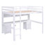 Lit mezzanine avec bureau, armoires, tiroirs et plateau de chevet, station de charge-813424885
