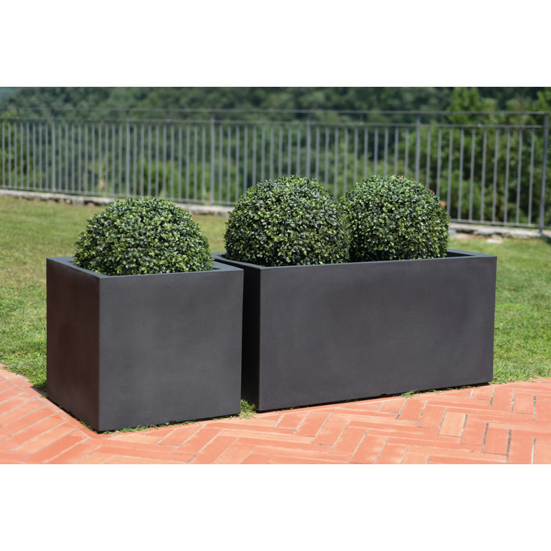 Bouley Planter Box, 39cm H x 39cm W x 80cm D, Anthracite