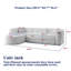 Canapé modulaire à dossier incurvé de luxe modulaire de 109,4 po Boneless-1705811910-1706905805