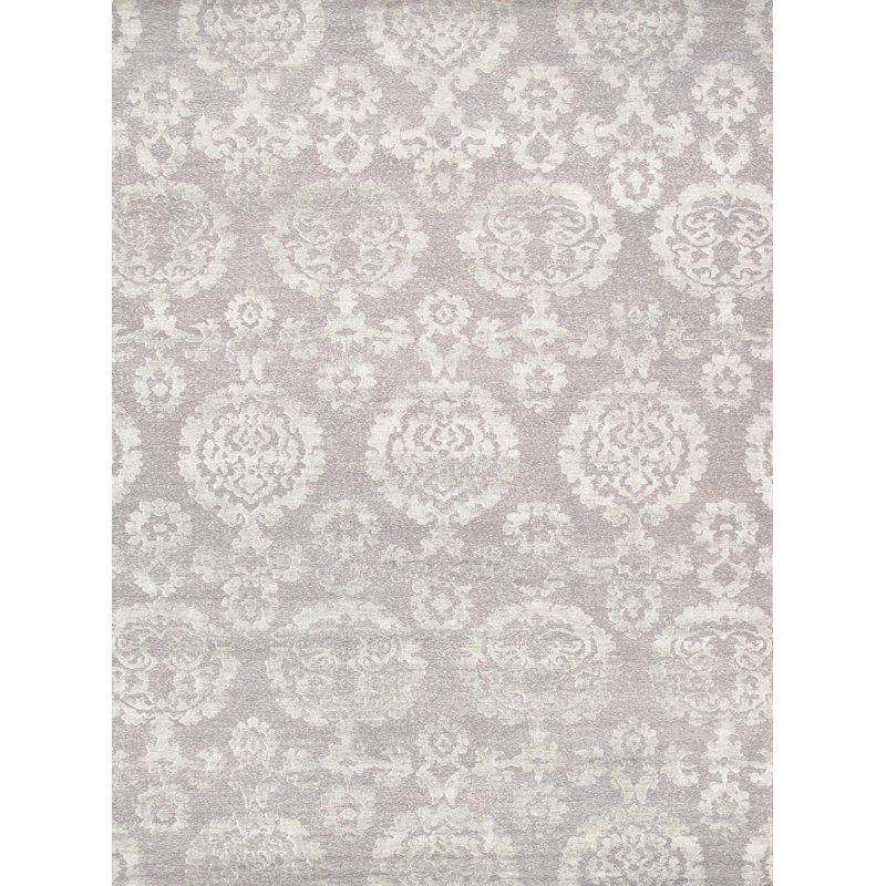 Canvello Transitional Hand-Knotted Silk & Wool Area Rug- 8'9" X 11'9"