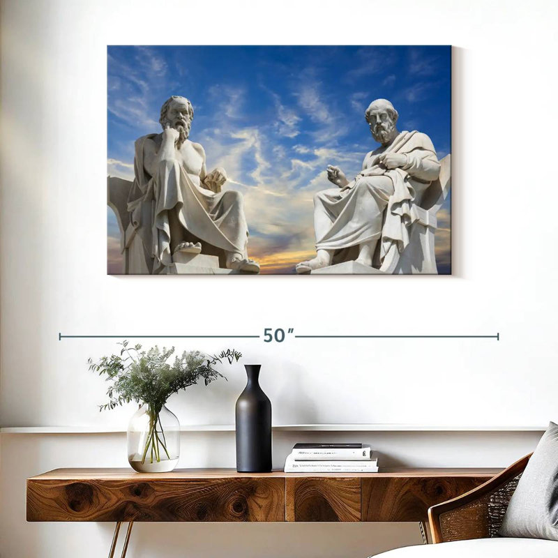 Leisha Platon et Socrate, H 26 po x l 39 po