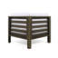 Fauteuil d'angle blanc - Structure en bois, coussins à coussins d'eau, l 30,2 po x P 30,2 po H 26,29 po