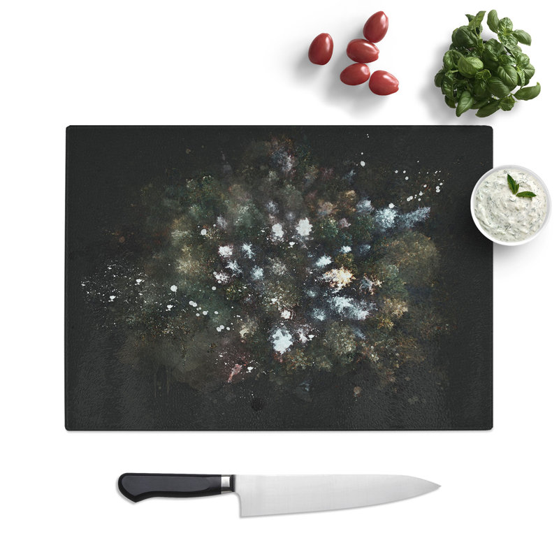 Tempered Glass Forest Arrangement Chopping Board, 28.5 cm x 39 cm