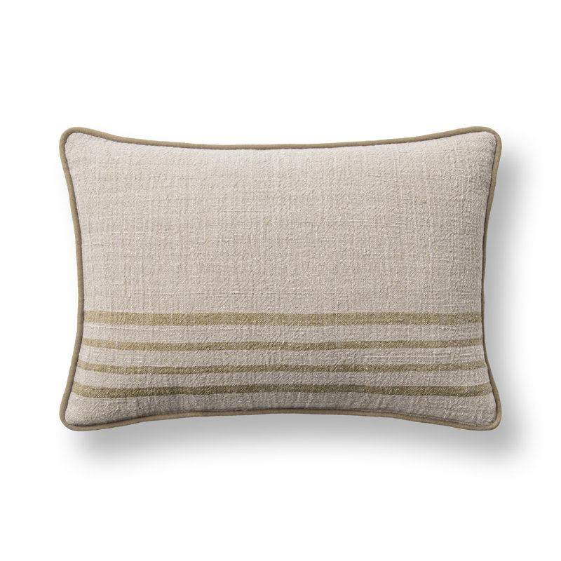 Coussin Newport, Rectangle H 14 po x l 20 po, Vert olive
