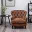 Leather Air Buttoned Accent Chair-196946797