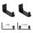 LAZ Black Steel Guide Barn Door Guide Wall Guide With Bottom Adjustable Roller