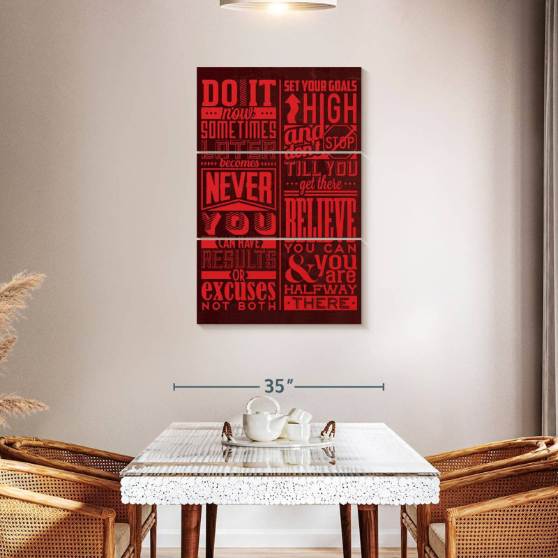 Ensemble de motifs Tergel - rouge, H 45 po x l 28 po