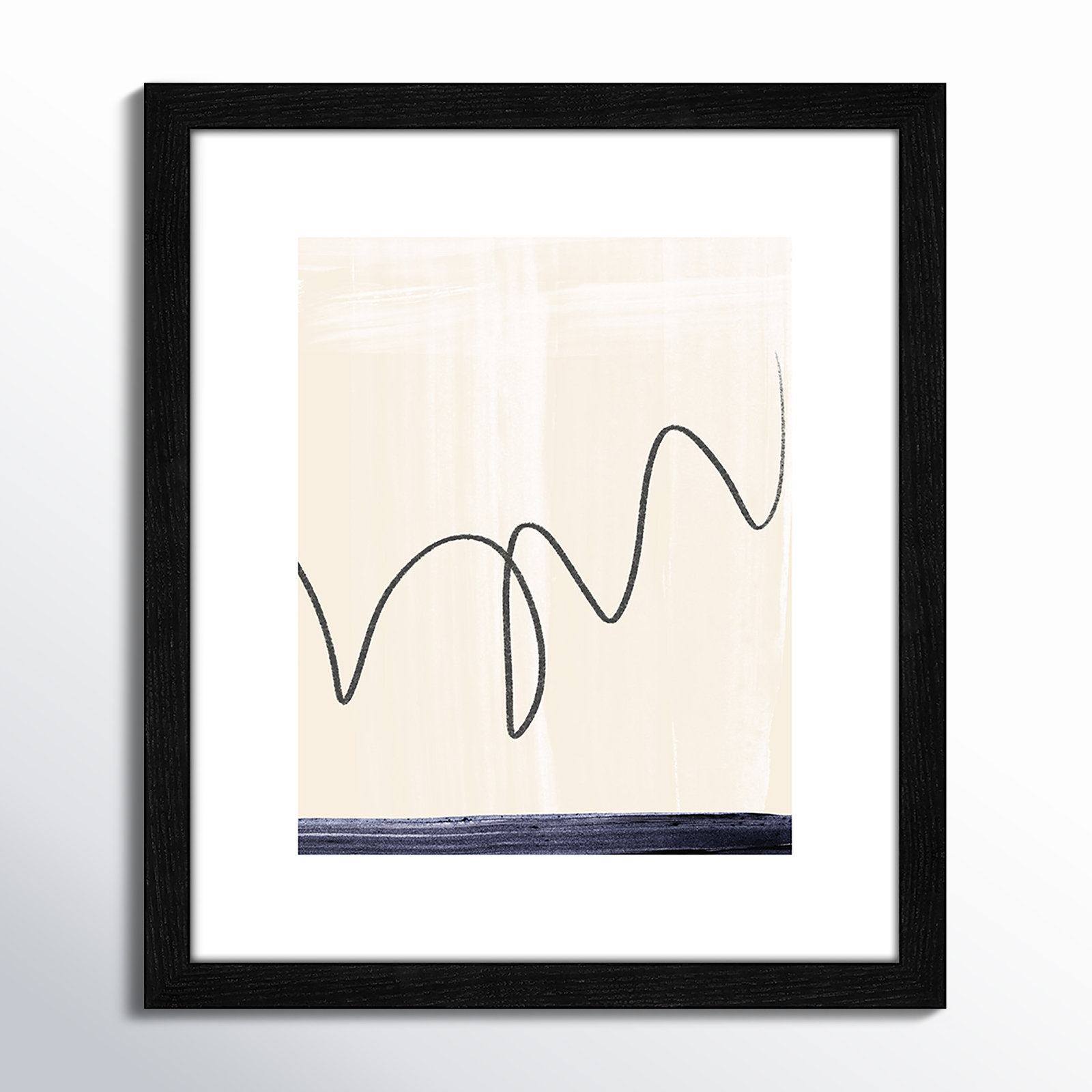 Departured II - Picture Frame Painting Print, Black Framed Paper, 15" H x 13" W x 0.75" D