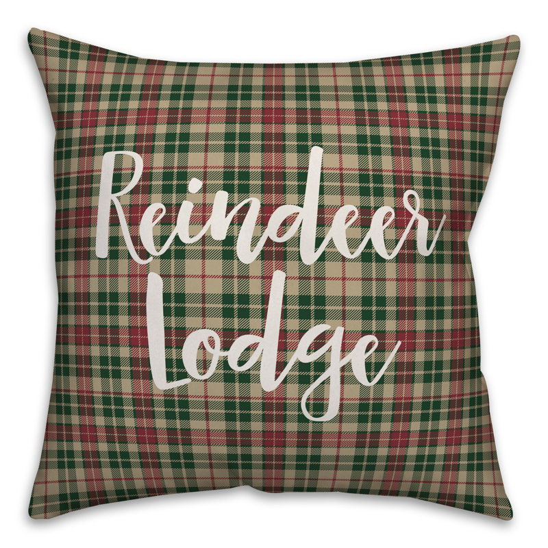  Coussin Reindeer Lodge in Tartan, Housse de coussin