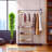 Jetoi 51.18'' Solid + Manufactured Wood Wall Mounted Clothes Rack