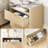 Seyla 23''W Fluted Nightstand with 2-Drawer Open Cubby, Built-In Charger Outlets-635551531-609790896