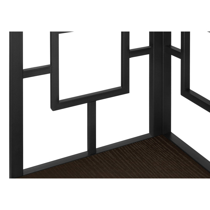 4 Tier Bookcase For Bedroom - Brown Laminate, Metal Construction 62"H Office Design