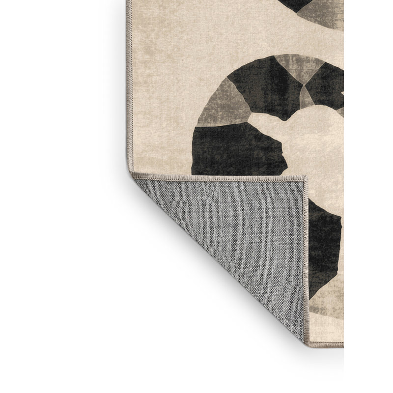 Tapis beige lavable à la machine Hamilton Jormungandr, 8 x 10
