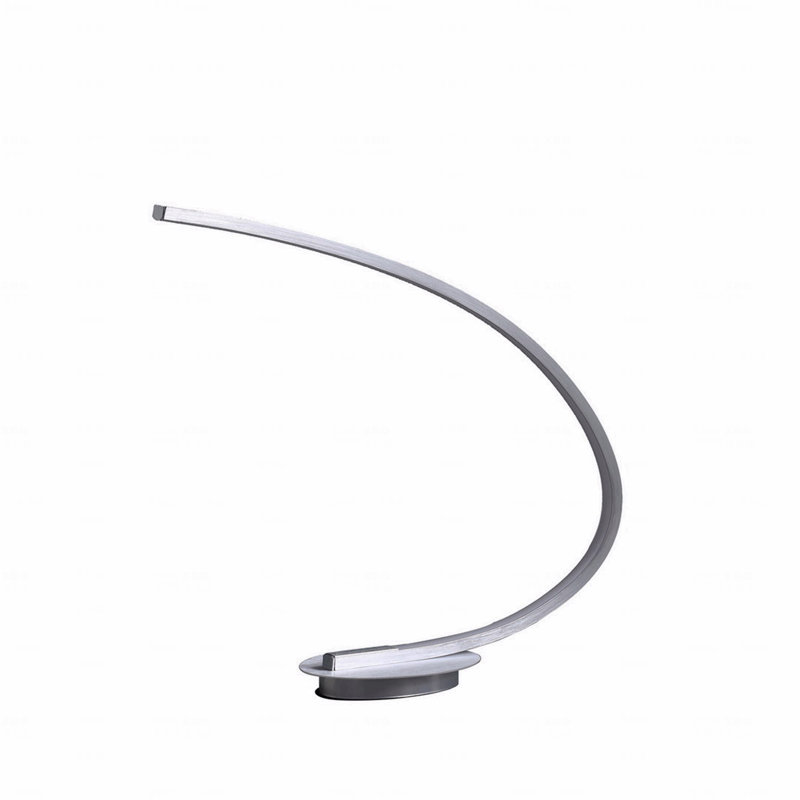 Brushed Silver Curved LED Table Lamp