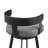Ahlem Modern Swivel Counter or Bar Height Barstool with Arms and Open Low Back in Iron with Wood and Faux Leather-1183030929-1183030931