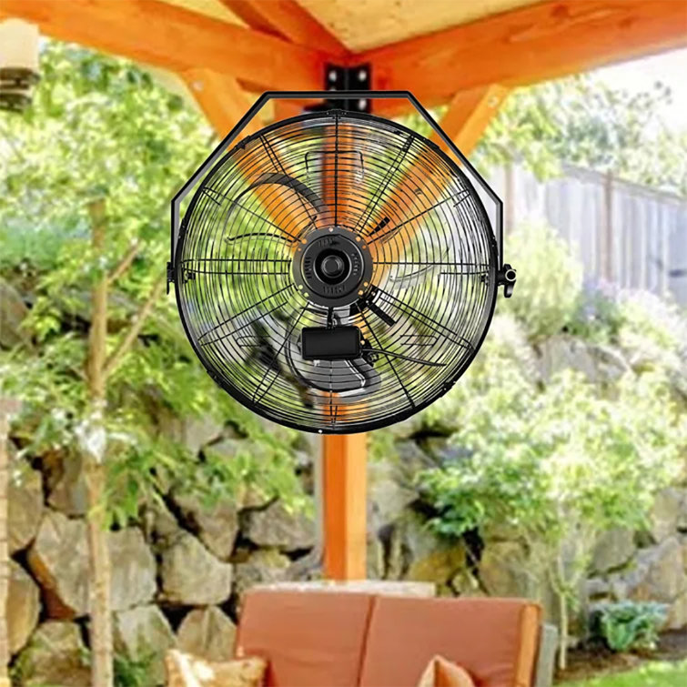 18 Wall-Mount Industrial Fan,3 Speeds Air Circulation,For Outdoor/Indoor