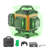 Laser Level, 100ft, Self Leveling Manual Green 3 x 360° Cross 16 Line Laser