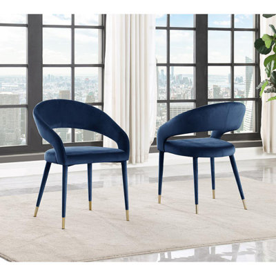 Ensemble de 2 chaises en velours Modern