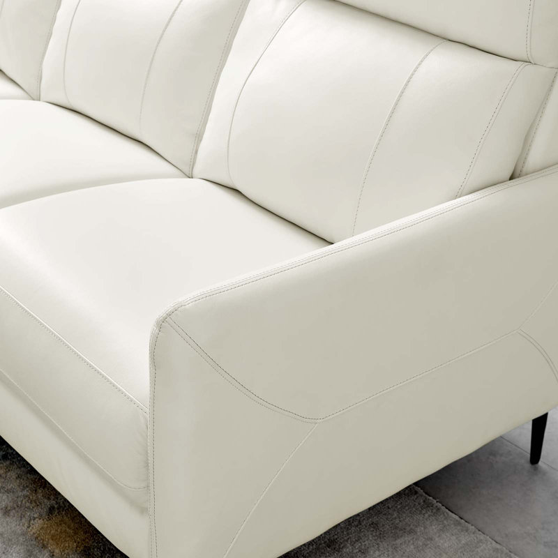 Canapé en cuir Modway Huxley, Cuir assorti blanc