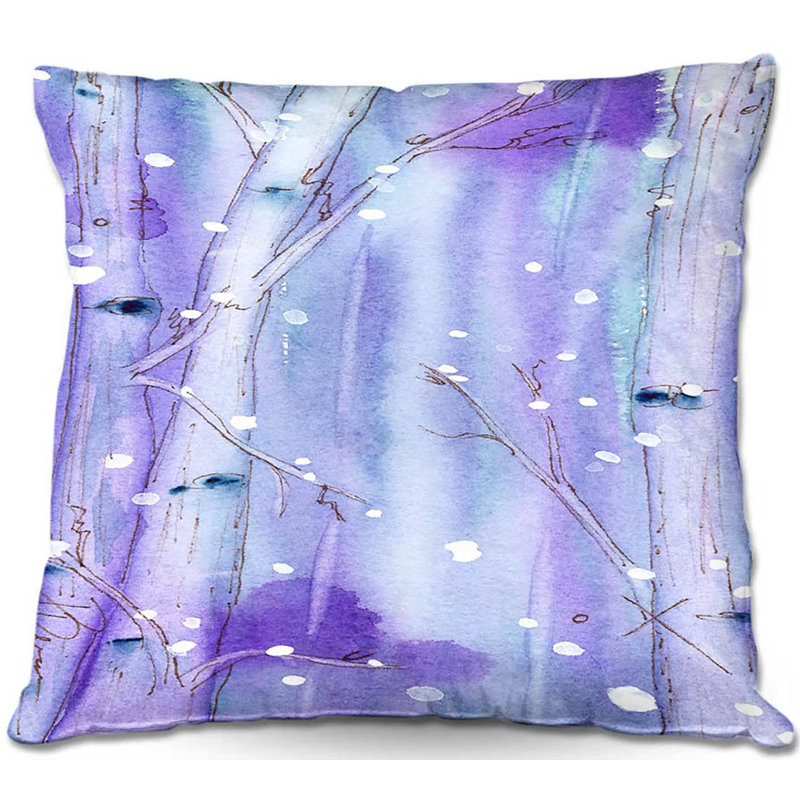 Coussin de pêche dans les arbres canapé minuit, 16 po x 1 po