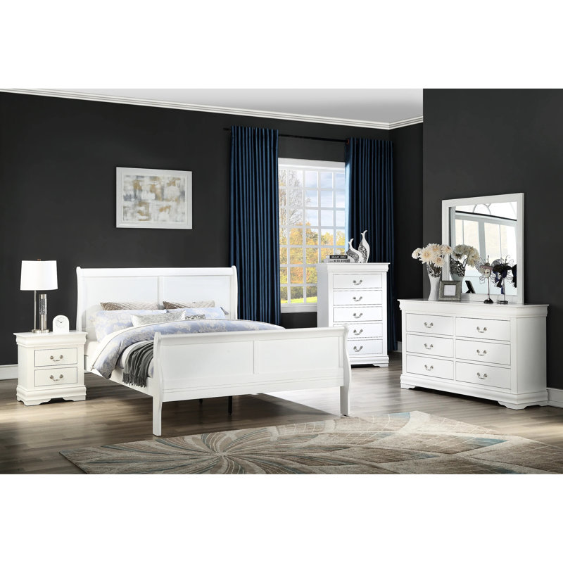 Table de chevet contemporaine blanche avec deux tiroirs, matériau en bois massif, corps au design créatif, intérieur entièrement fini, look moderne