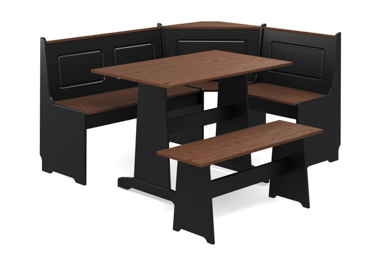 Tamins 6 - Person Pine Breakfast Nook Dining Set
