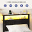 Base de lit plateforme avec tête de rangement et station de charge à lumières DEL-919086830-930476882