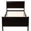 Lit plateforme simple en bois massif avec finition - tête de lit et matelas supportant confortablement le cadre: pour la chambre à coucher-81536708