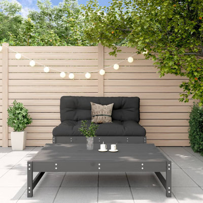 Alpen Home 2 Piece Garden Lounge Set White Solid Wood Pine