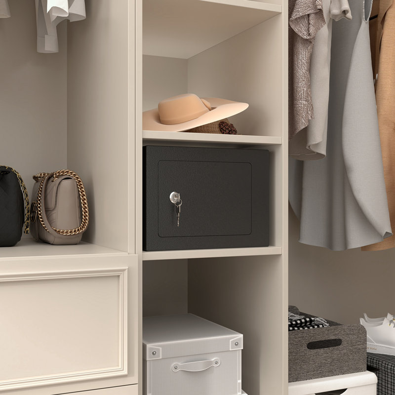 Mini Storage Safe With Key lock, Black