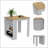Elkins 3-Drawer Kitchen Island With Pine, Modern And Elegant Design For Storage And Dining