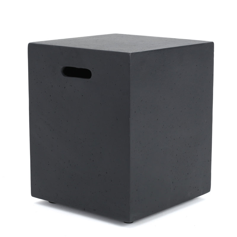 16.25'' Square Side Table Tank Holder, Dark Gray