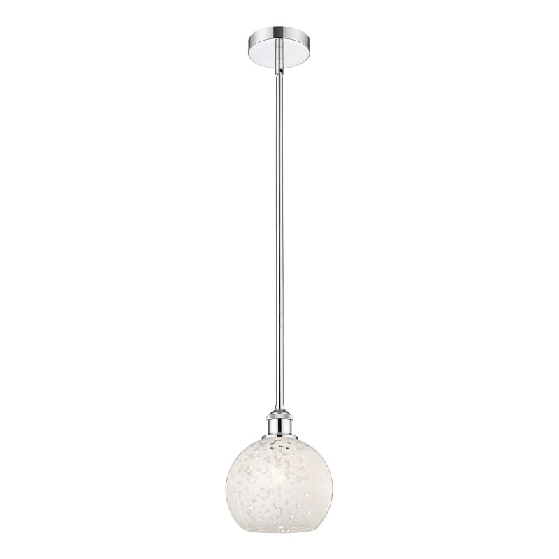 Luminaire suspendu 1 lumière Ivana, Chrome poli, H 10 po x l 8 po x P 8 po