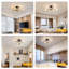 Modern 52cm 6-Light Sputnik Semi Flush Ceiling Light With Bulbs-1019957277