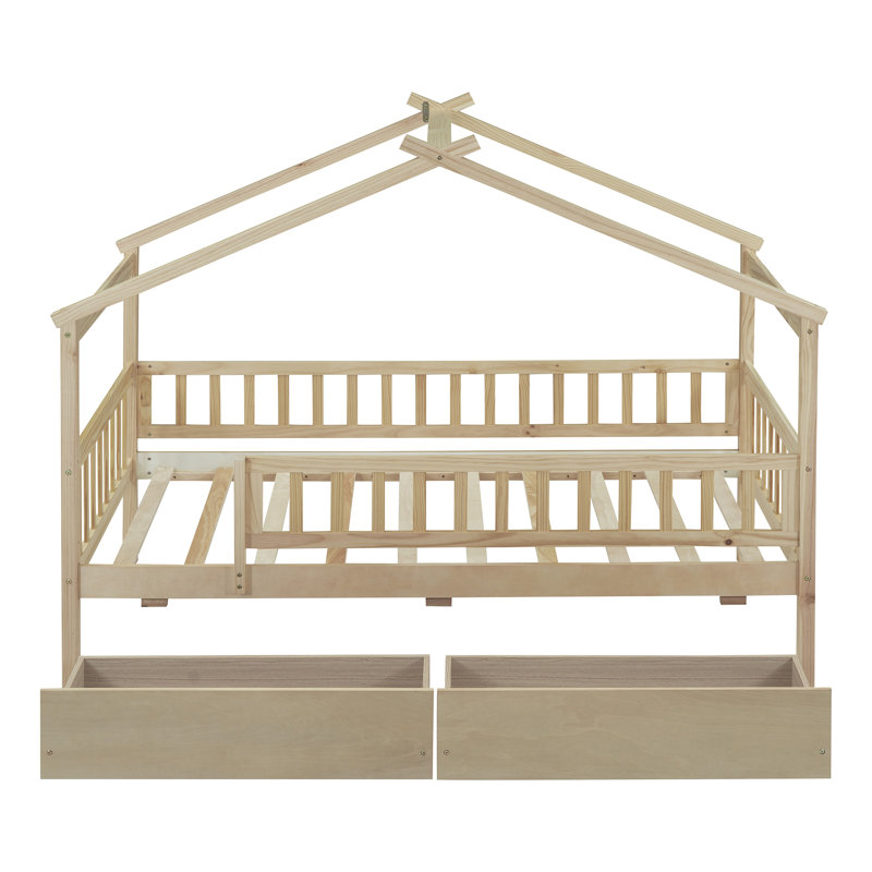 Portageville Kids Twin with Drawers, Natural