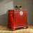 Simple Pine Solid Wood Red Trumpet Accent Trunk