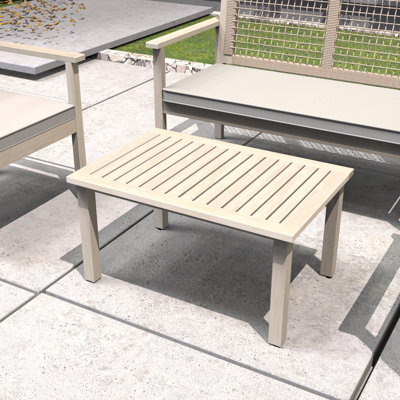 Table basse d'extérieur rectangulaire en acacia