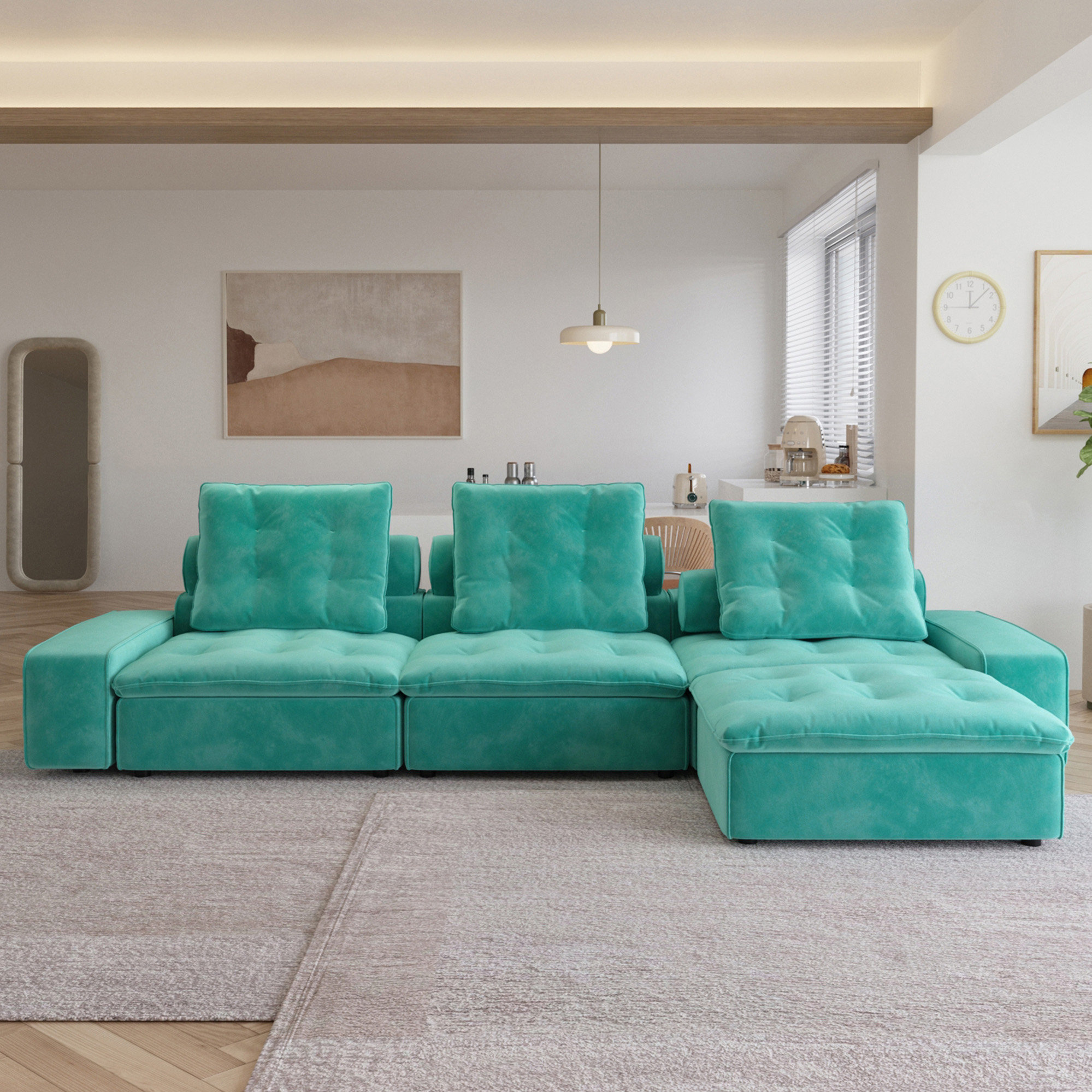 Hokku Designs Sky Cloud Deluxe Adjustable Sectional Sofa Adjustable ...