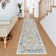 Large Floral Thick Border Washable Area Rug - Soft Cashmere Carpet for Living Room, Bedroom, or Office