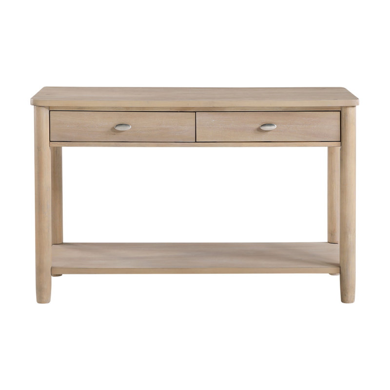 Classic Sofa Table with Two Drawer and Open Shelf