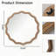 Miroir rond en bois