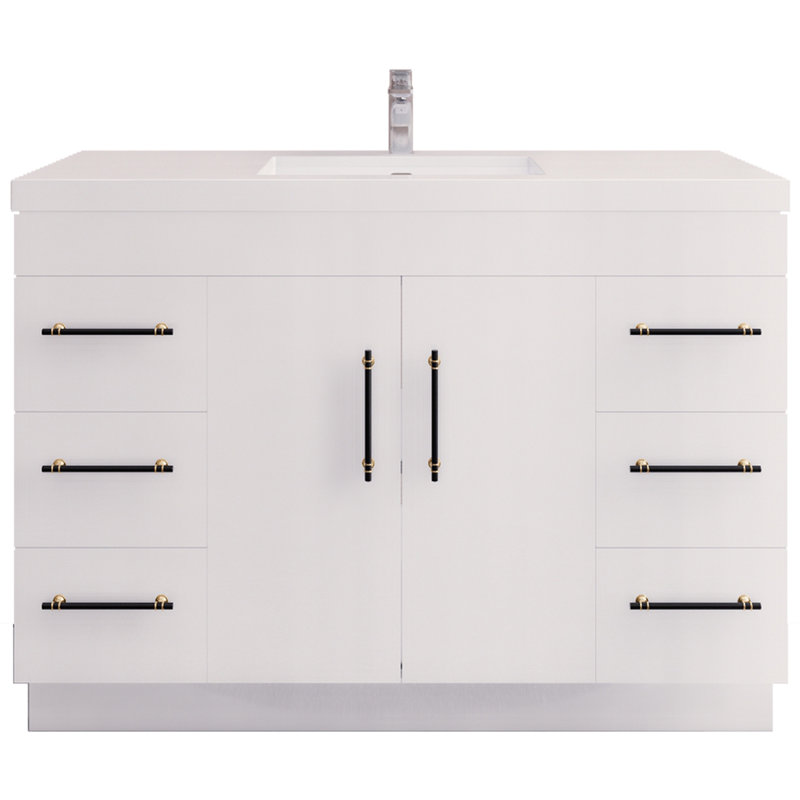 Ensemble de meuble-lavabo simple 48 po Maplesville, Blanc