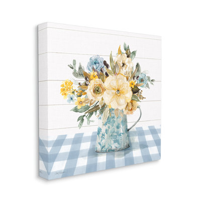 " Country Blooms On Plaid " by Carol Robinson