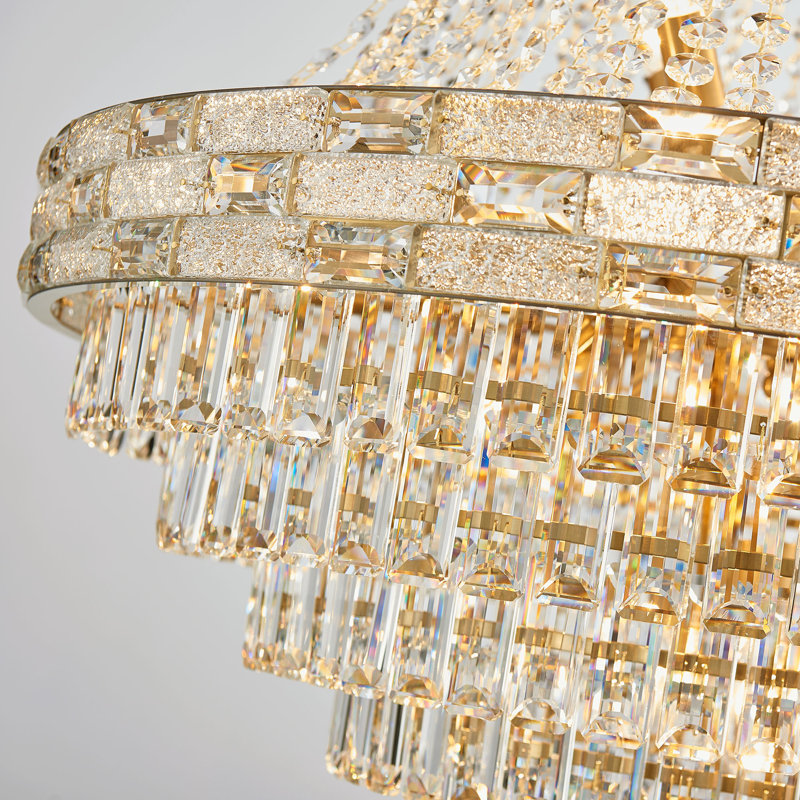 25-Light Dimmable Empire Crystal Chandelier, 25 Lights