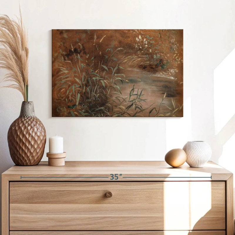 Rushes By A Pool, 16" H x 24" W