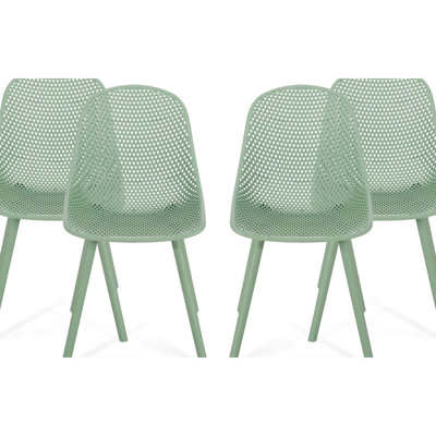 De 4 chaises en polypropylène Posey au design épuré et au confort élégant 33,41 po de hauteur 10,12 lb Modern Stable Vibe Stames 22,9 largeur
