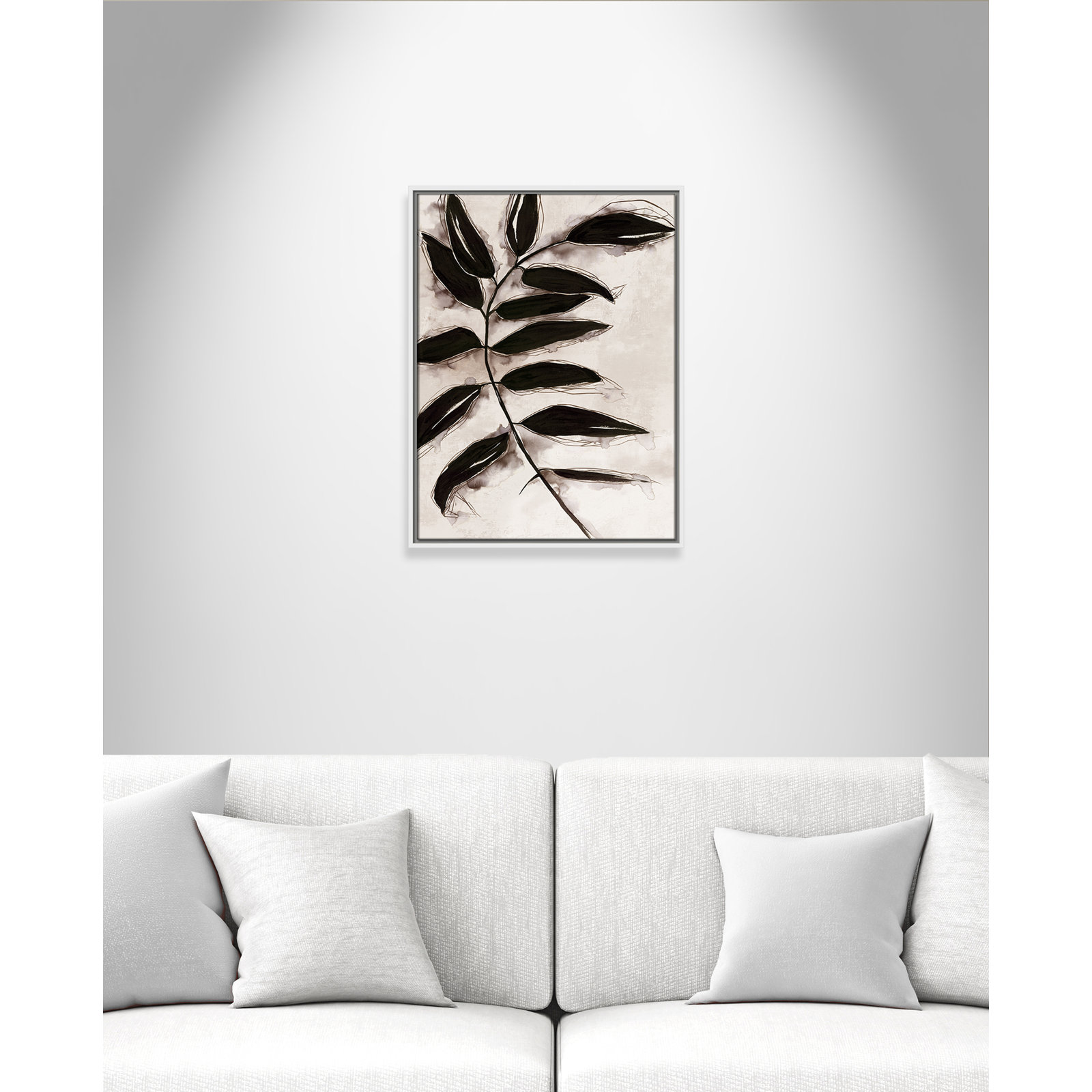 Leaves "Leaves II" Print, 25.5" H x 19.5" W x 2" D, White Framed