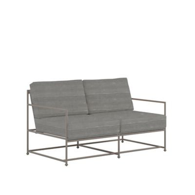 Causeuse d'extérieur 54,75 po Glendale, Tanné, Blanc
